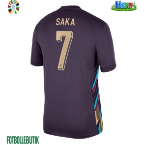 England Bukayo Saka #7 Bortatröja EM 2024 Kortärmad